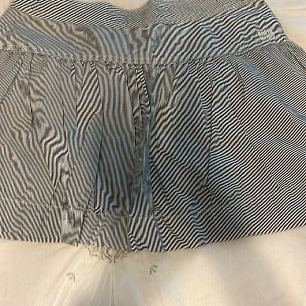 Ruehl No.925 Black and White Striped Mini Skirt, lined with pockets